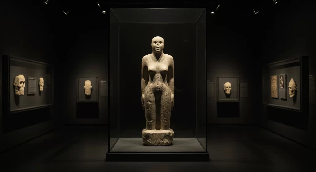 A Estátua de Lemb, ou Deusa da Morte, um artefato antigo listado entre os objetos amaldiçoados reais mais perigosos.